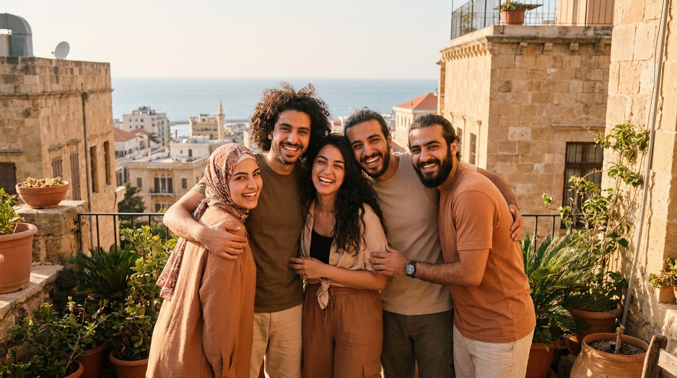 Young people in Beirut