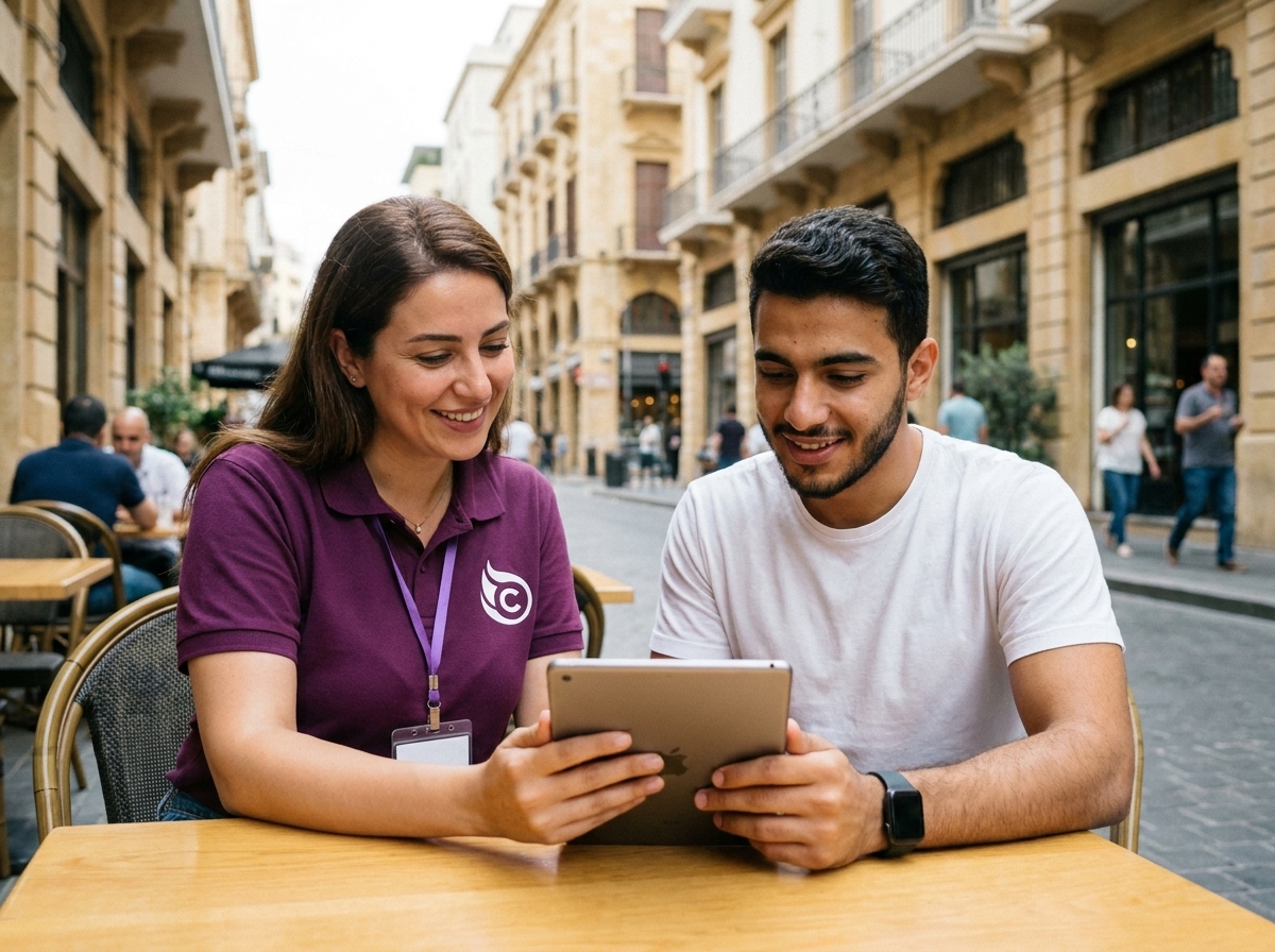 A job consultant mentoring a candidate
